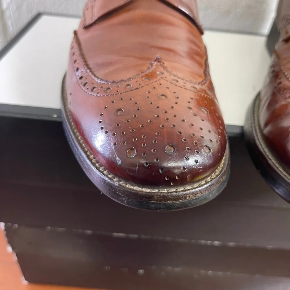 To Boot New‎ York Adam Derrick 79728 Brown Leather Wingtip Boots Lace up Men's 9